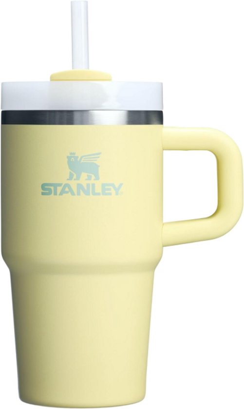STANLEY Quencher H2.0 Tumbler 20 oz – Pomelo | Gobelet à boire en acier inoxydable avec poignée et paille | Couvercle Flowstate 3 positions | Tasse de voyage | Porte-gobelet Compatible | Isolé & Sans BPA