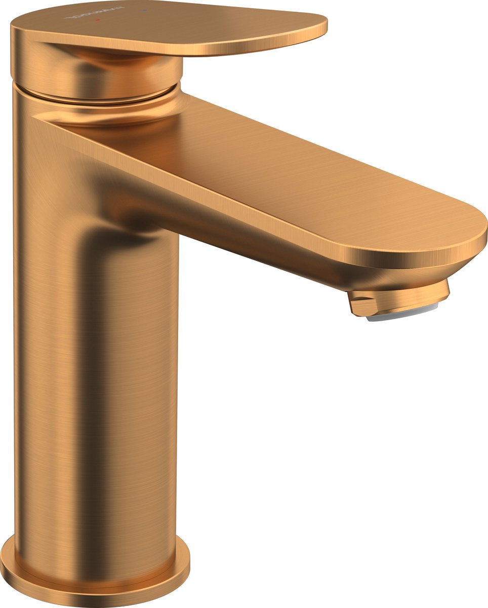Duravit Wave wastafelkraan - m-size - opbouw - eengreeps - zonder waste - geborsteld brons