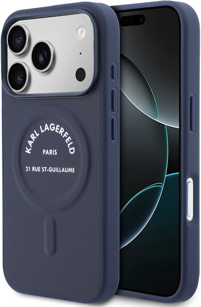 Karl Lagerfeld Back cover voor Apple iPhone 17 Pro in de kleur Navy