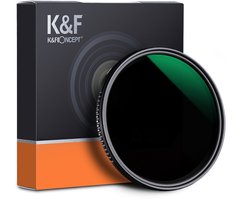 K&F Concept 62mm ND8-2000 variabel grijsfilter MC filter ND 3-11 stops
