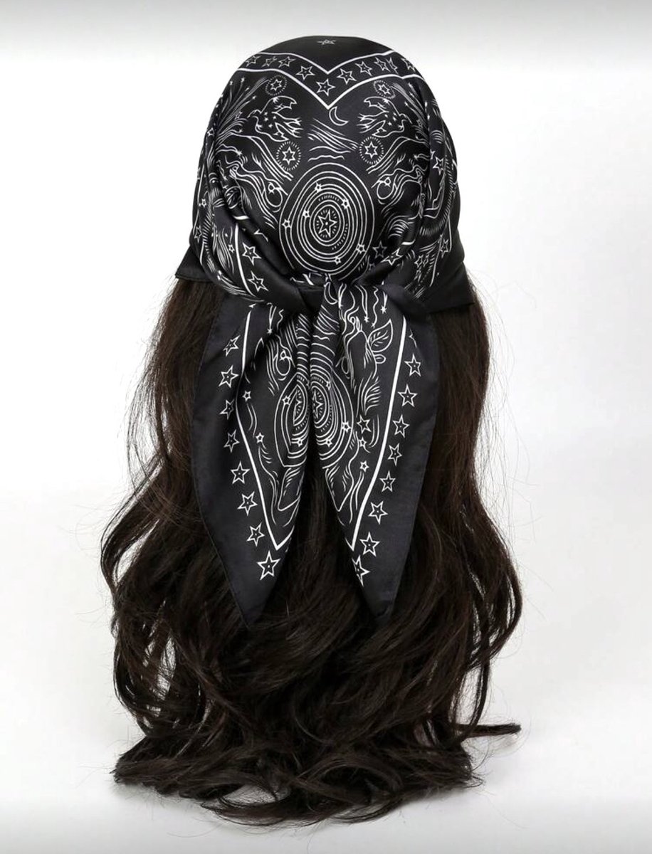 Sjaaltje met print - bandana met print - haarband - sjaaltje meerkleurig - bandana - vierkant sjaaltje met print - bandana sjaaltje - sjaaltje voor dames hals - sjaal - sjaaltje unisex - scarf - mini sjaal - sjaaltje over broek