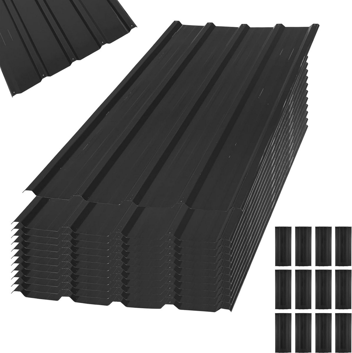 Trapezium Dakplaten Verzinkt Staal 7m² voor Garage en Tuinhuis