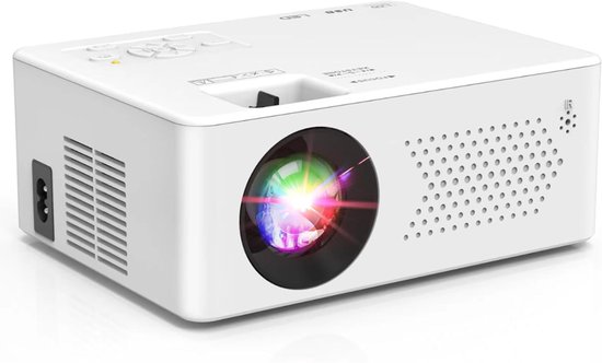 Full HD 1080P Mini Beamer Draagbare Projector Wit Bluetooth HDMI USB Voor Thuis en Buiten