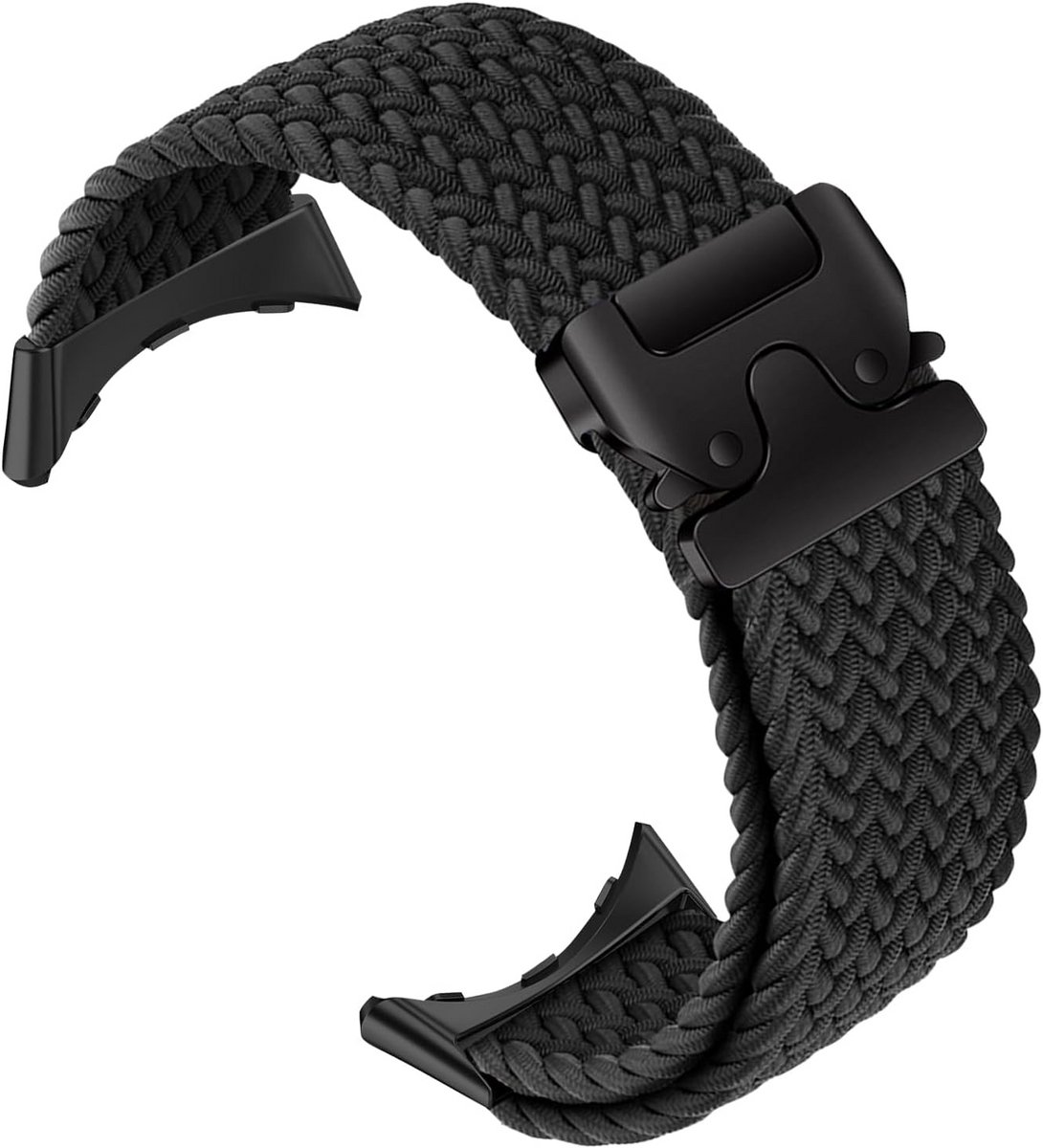 Elastische Gevlochten Nylon Armband voor Google Pixel Watch 4 45mm en 3 45mm