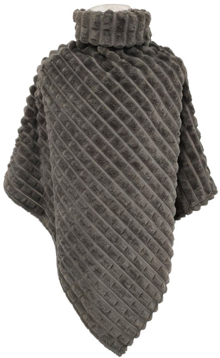 Poncho Simple Face Bordeaux - Vison