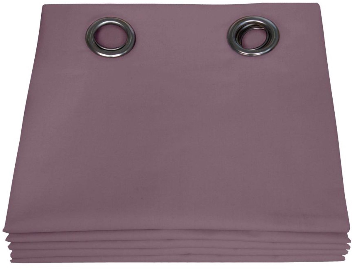 MOONDREAM LumenControl™ Totaal Verduisteringsgordijn | Licht+Zonwering | 100% Ondoorzichtig | EU-fabricaat | Oogjes | Paars MC407 | 135x250 (BxH) cm