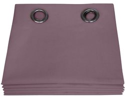 MOONDREAM LumenControl™ Totaal Verduisteringsgordijn | Licht+Zonwering | 100% Ondoorzichtig | EU-fabricaat | Oogjes | Paars MC407 | 135x250