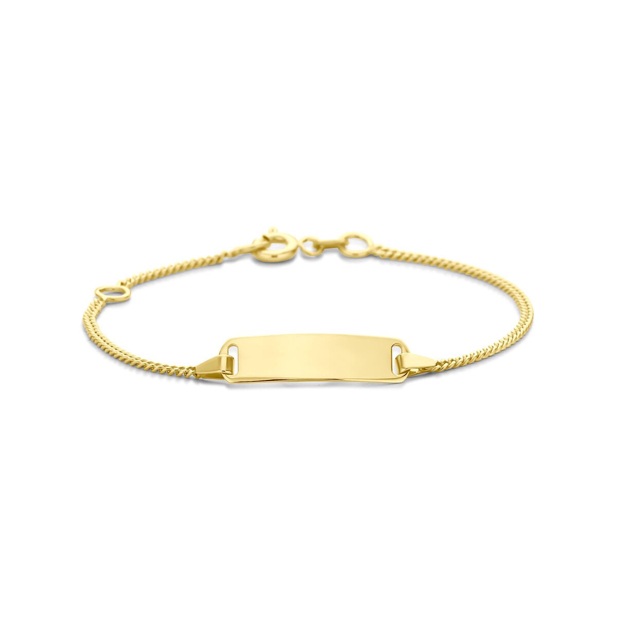 14K geelgouden graveerarmband plaat 5,0 mm 11 - 13 cm - 4034387
