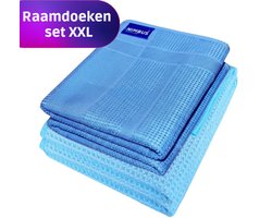 NIMBUS XXL Raamdoeken Set - 1x Wonderdoek 2-in-1 + 1x Droogdoek XXL Badkamer / Auto / Ramen - schoonmaakdoekjes