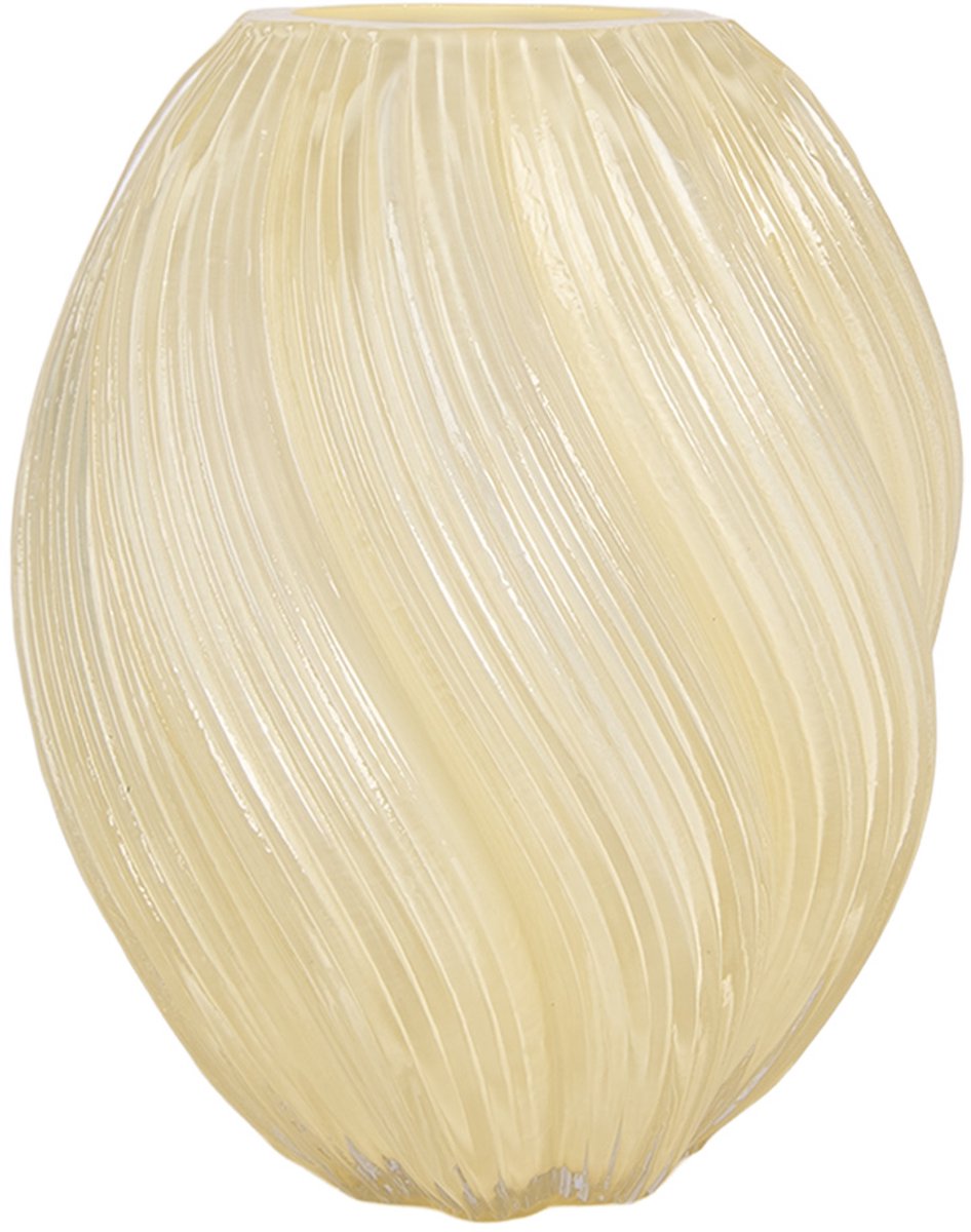 Clayre & Eef Vaas Ø 17x21 cm Geel Glas