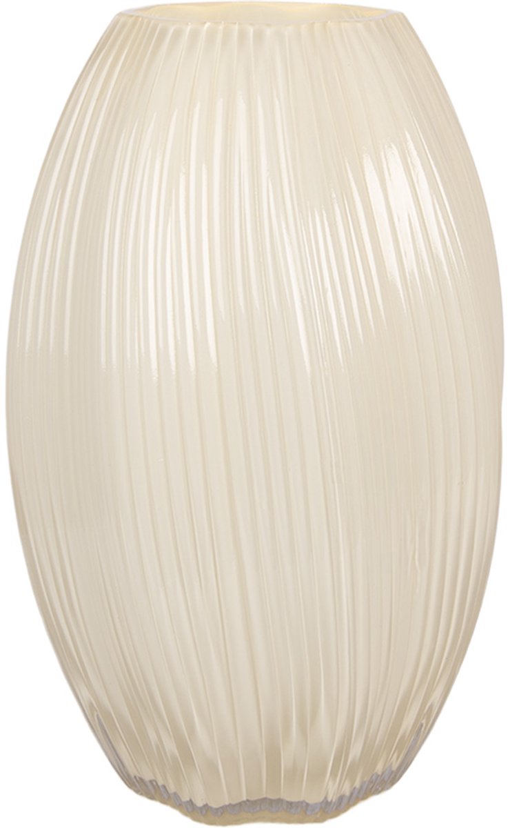 Clayre & Eef Vaas Ø 17x27 cm Geel Glas