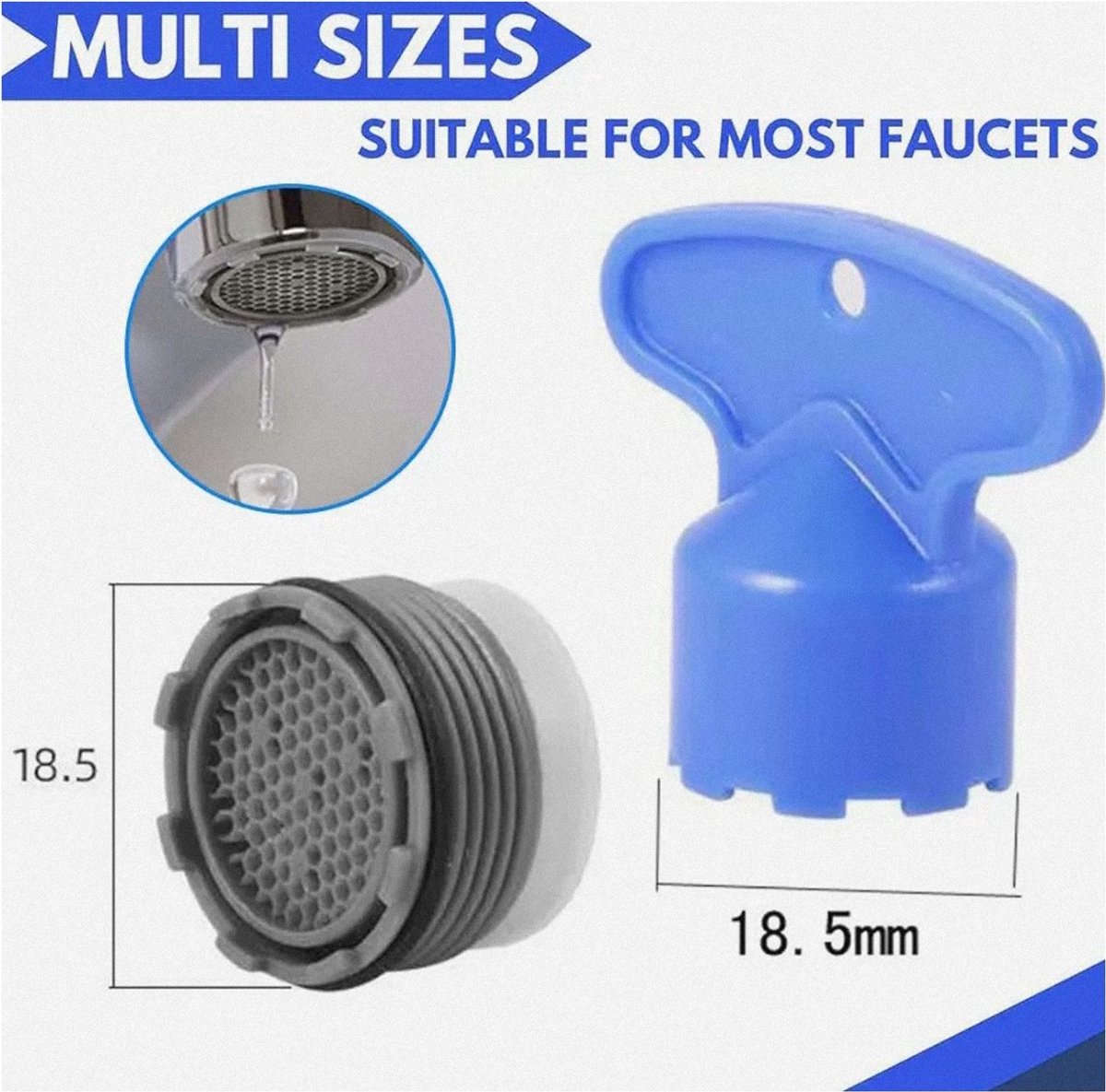 Beluchter Kraan Badkamer - M18.5 Plastic Aerator - set van 10
