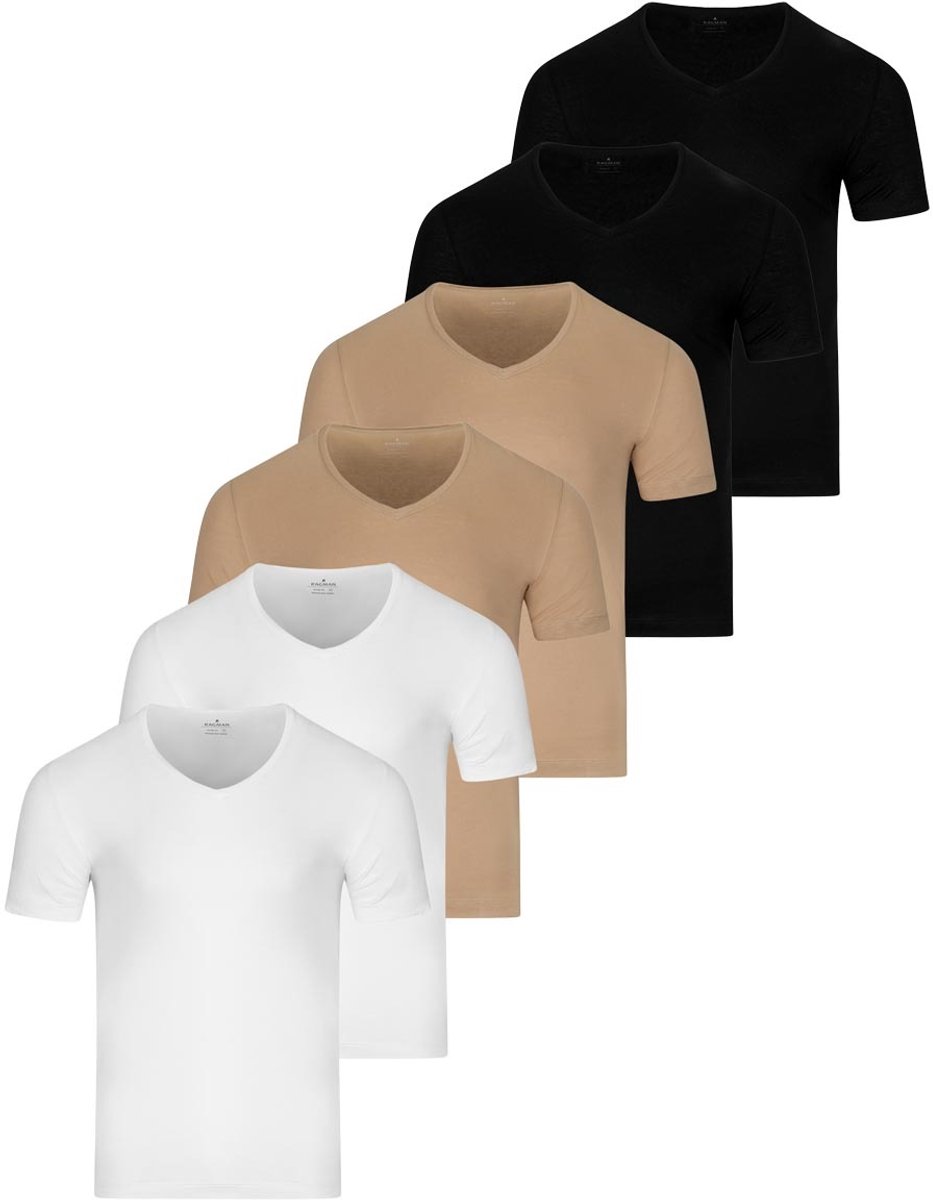 RAGMAN Heren onder t-shirts 6 pack Basic