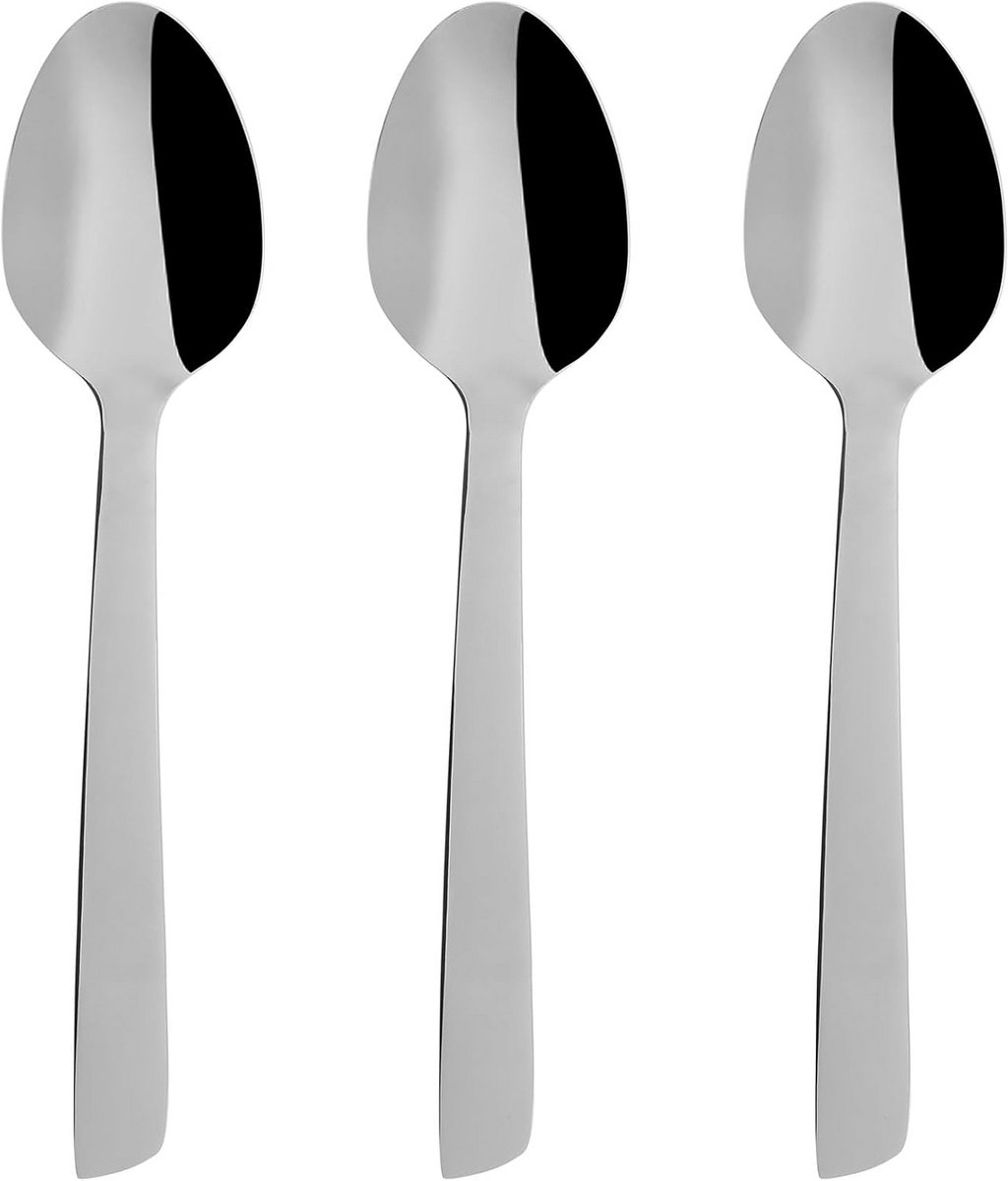 Set van 3 Koffielepels RVS Glanzend - Kleine Dessertlepels 15 cm