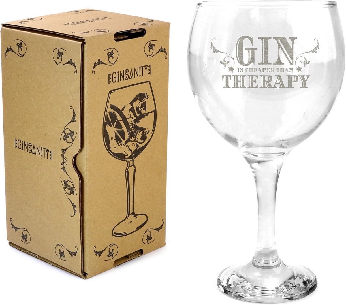 Set van 2 Grote Ballon Glazen voor Gin-Tonic met Geschenkverpakking