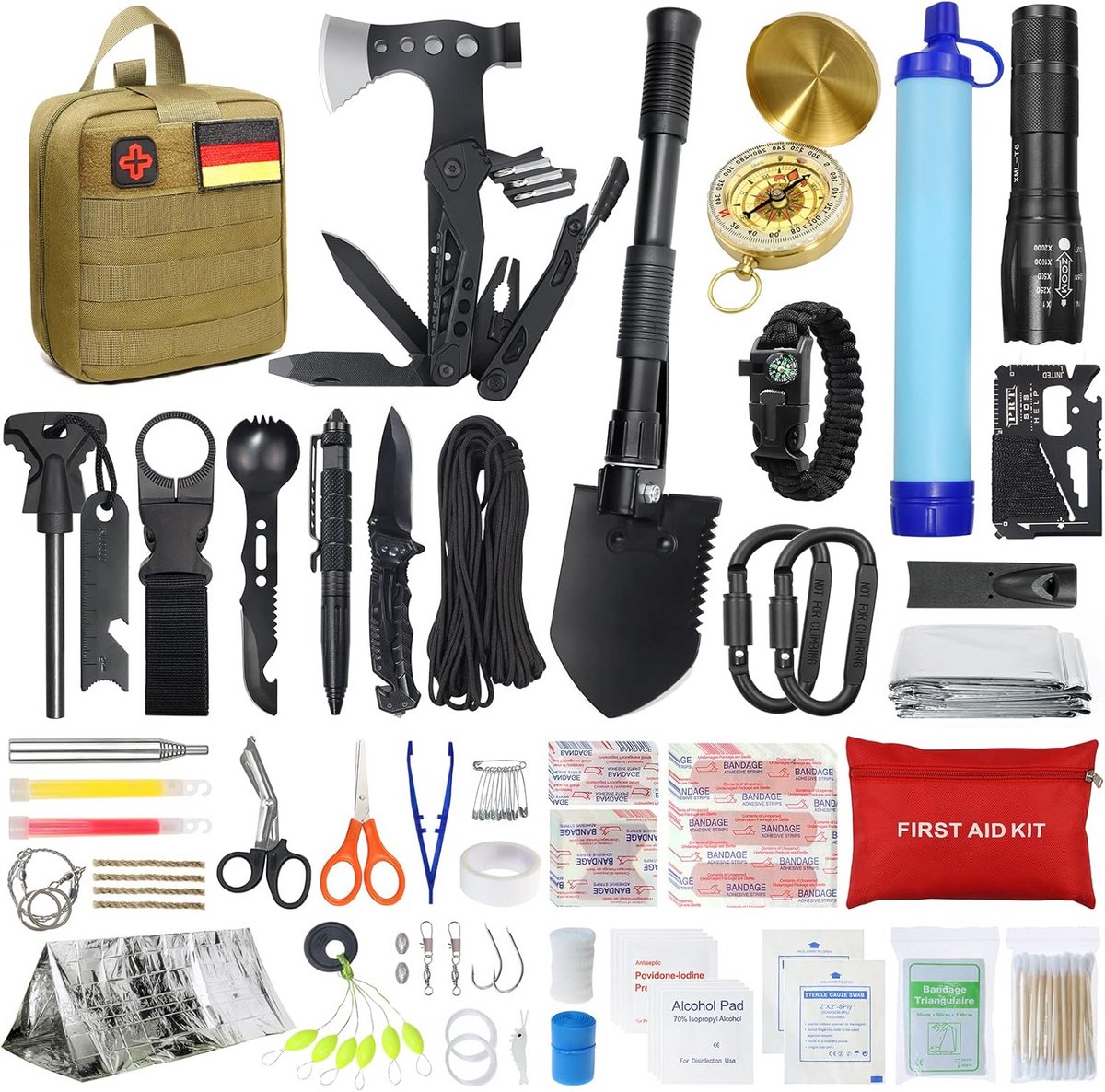 Noodpakket Rampenrugzak - Oorlog - Denk Vooruit - Hechtset - Survival Kit Outdoor - Toegang