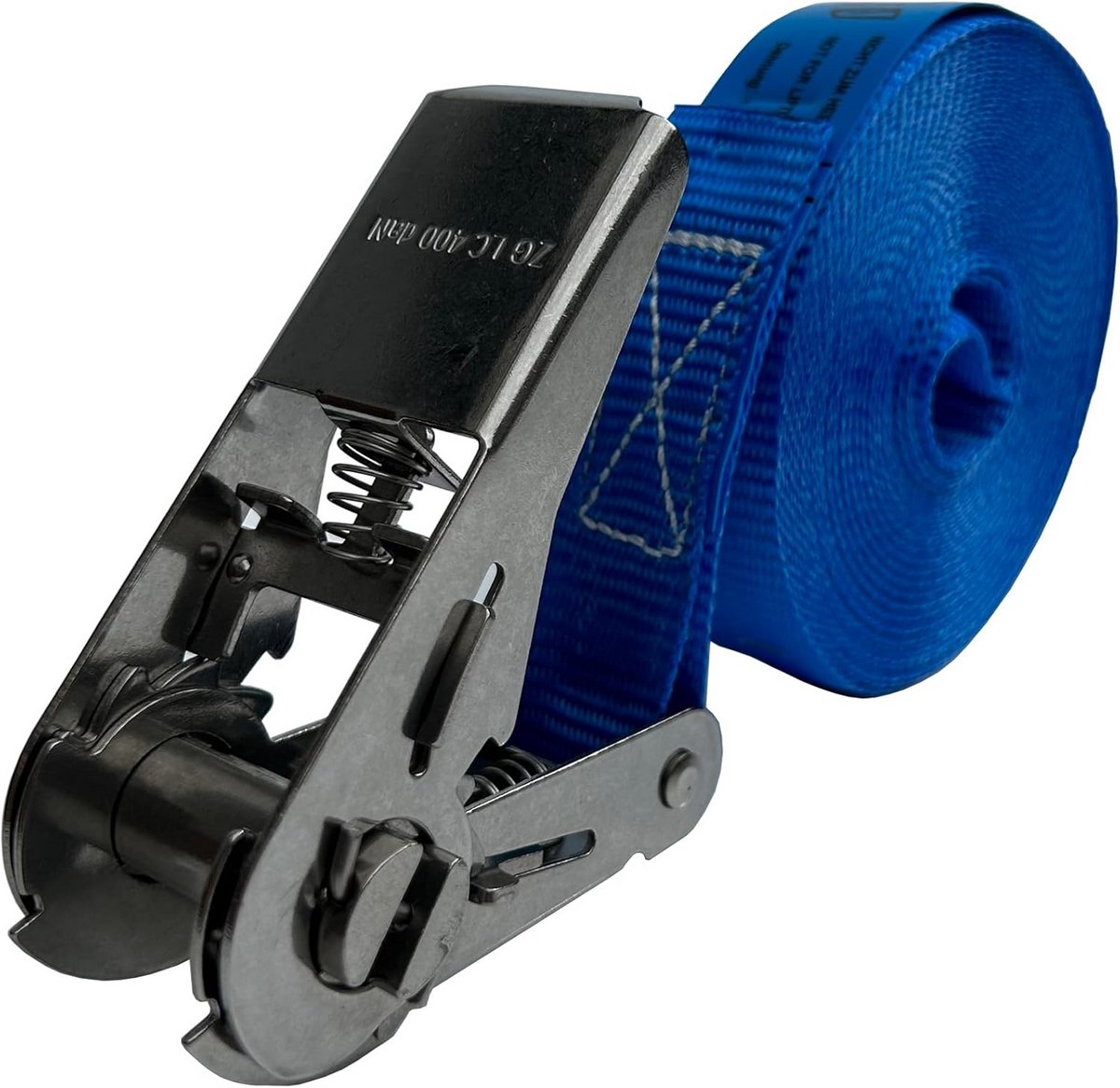 Ratel Spanband RVS 2,5 x 400 cm Blauw - Sterke Zekering voor Lading