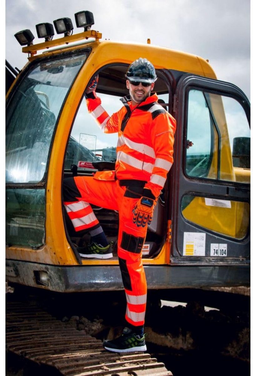 Hi-Vis Werkjack - Hoge Zichtbaarheid - Oranje/Zwart - Maat XL