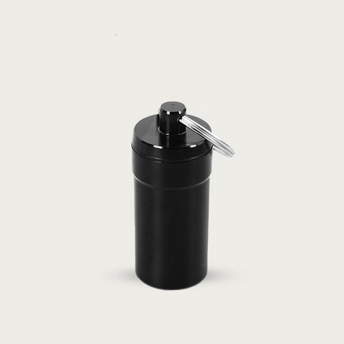 Kleine sleutelhanger pillendoos voor outdoor reizen camping - aluminium pillendoos waterdicht mini-capsule metaal tablettenbox - oranje.