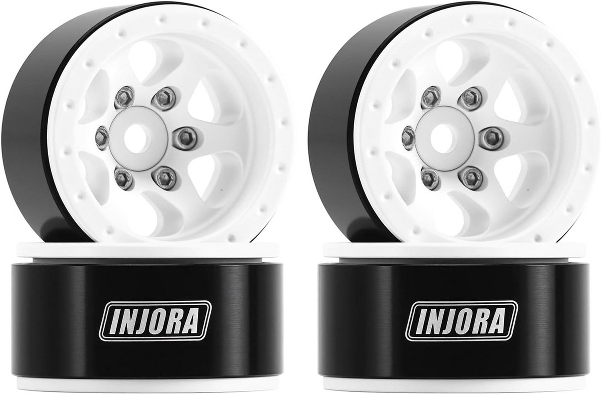 1.0 Inch Beadlock Velgen Aluminium met Negatieve Offset voor 1/18 en 1/24 RC Auto's