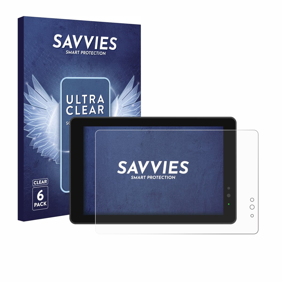 Savvies - Screenprotector voor Lilliput 719/T 7" - Folie Beschermfolie transparant 6 Stuks