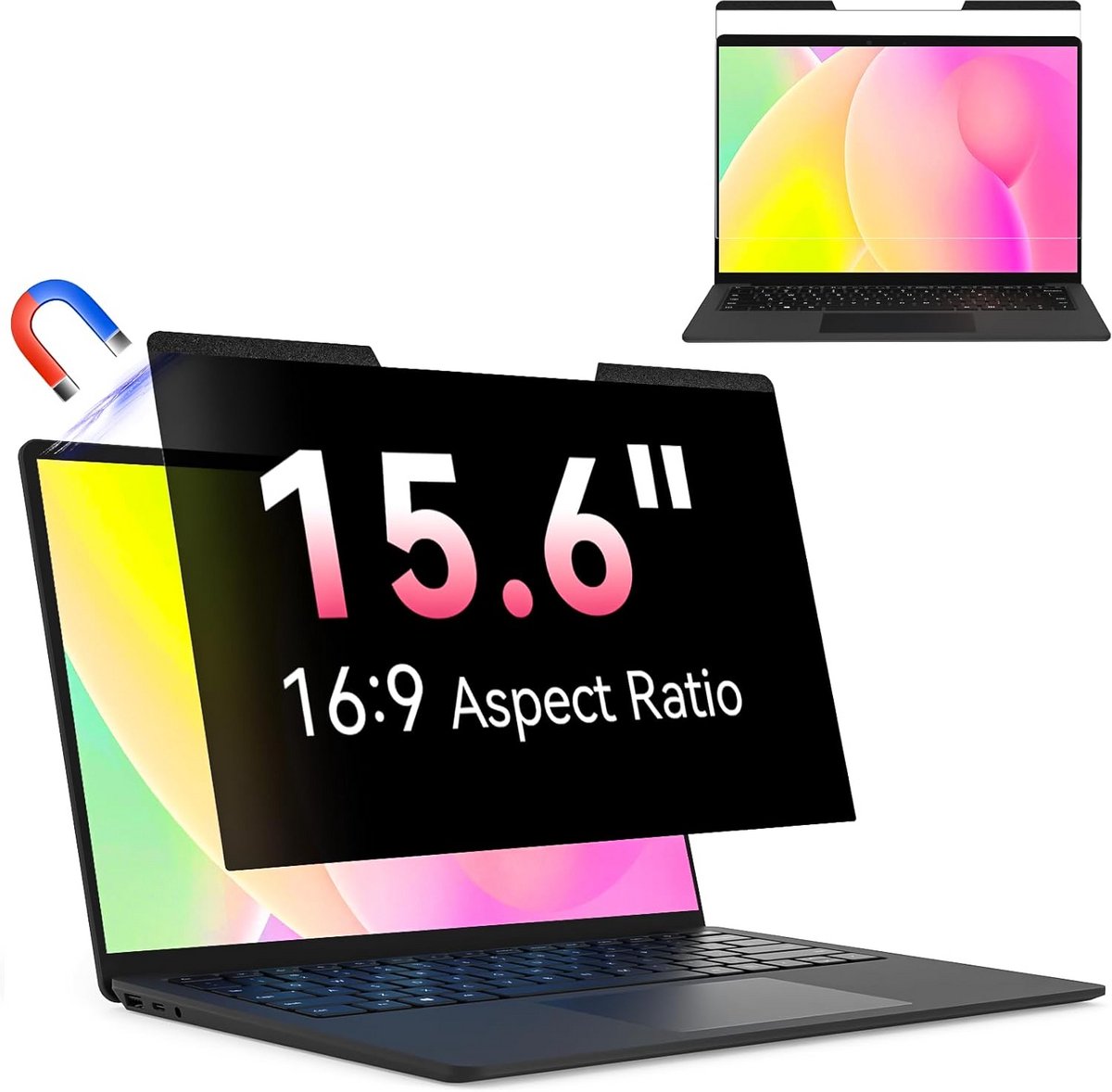 Magnetische Privacyfilter HD-kwaliteit voor 15.6 inch 16:9 Laptops