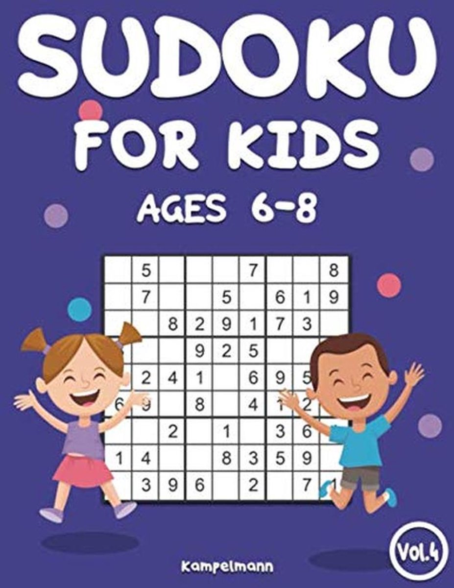 200 Grote Druk Sudoku Puzzels voor Kinderen van 6 tot 8 Jaar met Oplossingen