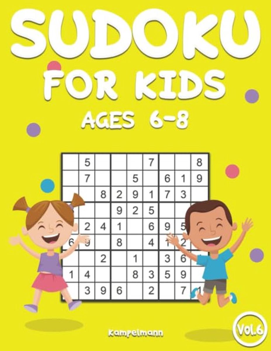Sudoku Puzzelboek voor Kinderen 6-8 Jaar - 200 Spelletjes in Groot Lettertype met Oplossingen