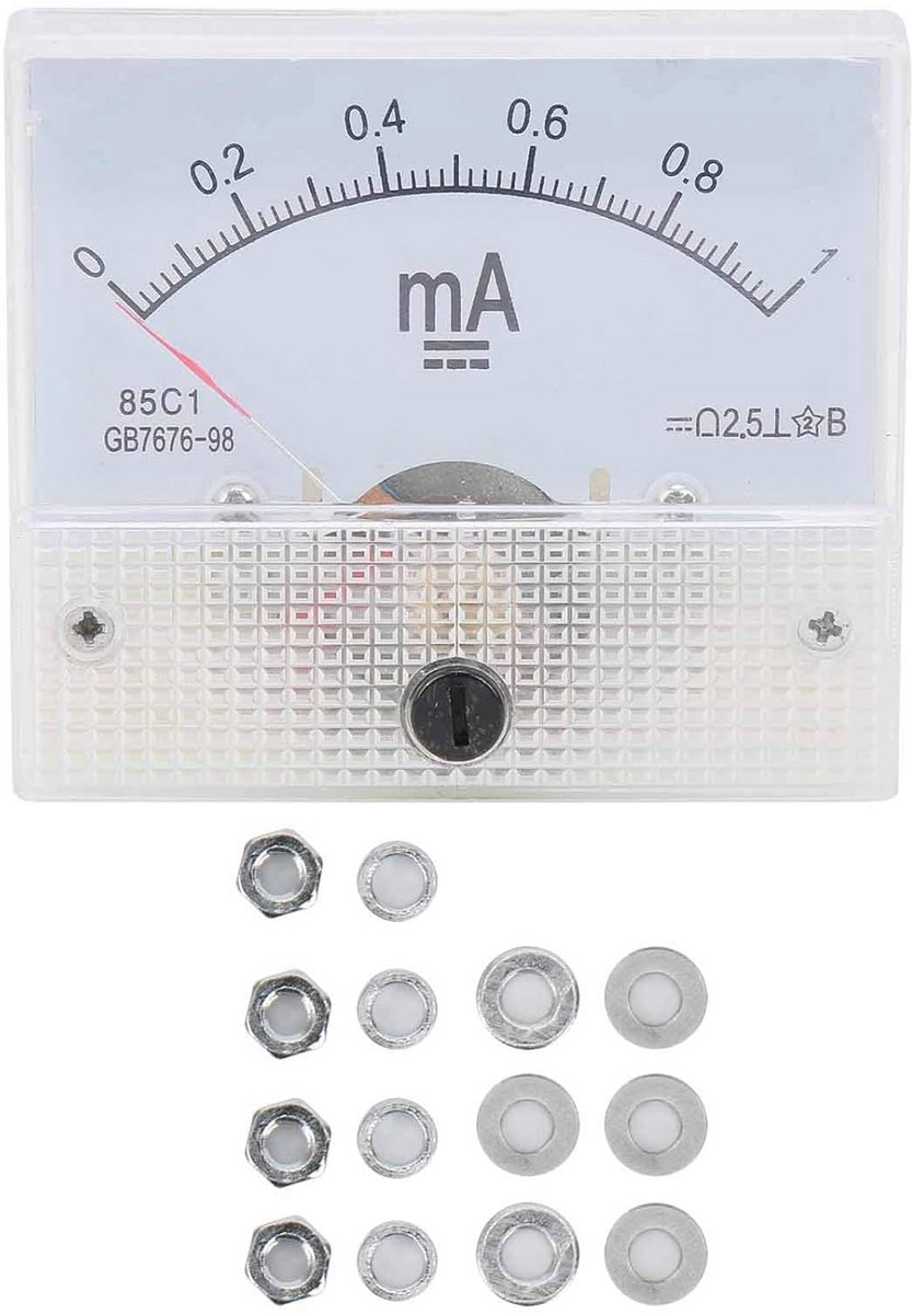 Analoge DC Amperemeter Pointer - Stroommeetinstrument 0 tot 1MA