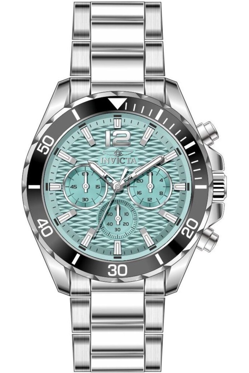 Invicta Pro Diver 50376 Heren Horloge - Waterdicht - Analoog - Quartz Uurwerk - Roestvrij Staal met Blauwe Wijzerplaat - 43mm