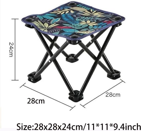 Campingstoel - Vouwstoel - Kampeerstoel - Visstoel - Lichtgewicht Visstoel - Kleine Draagbare Campingstoel Met Draagtas Voor Op Reis, Strand Of Tuinieren - Blauw — afbeelding 2