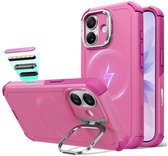 ESR Hoesje Geschikt voor iPhone 17 - Cyber Tough Stand - Compatibel met MagSafe / Qi2 - Back Cover met Standaard - Kickstand - Camera Control - Roze