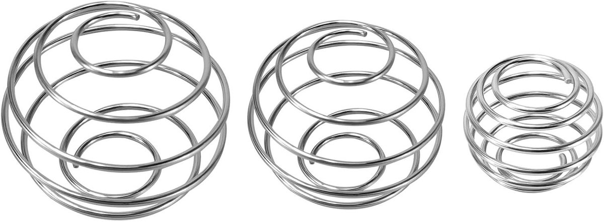 Roestvrijstalen Eiwitmixerballen voor het mixen van Eiwitdranken - Set van 3 stuks