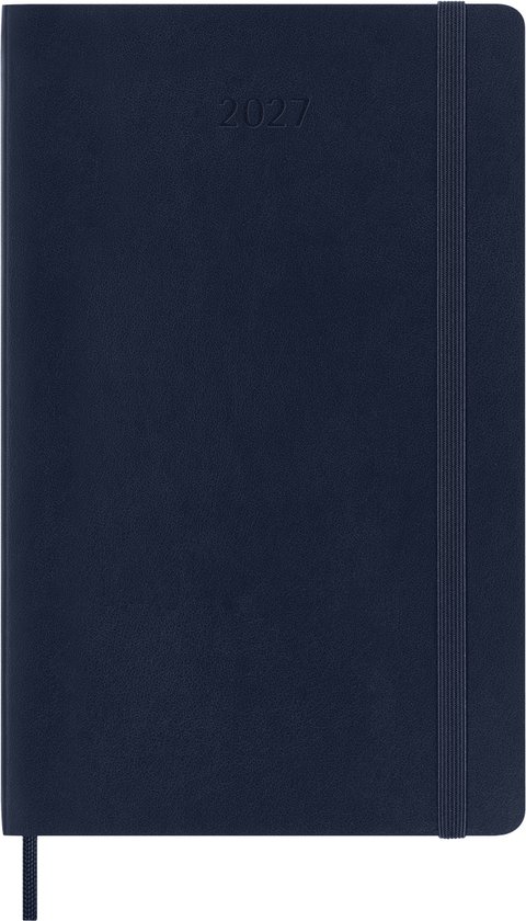 Moleskine 12 Maanden Agenda - 2027 - Wekelijks - Large - Zachte Kaft - Saffier Blauw