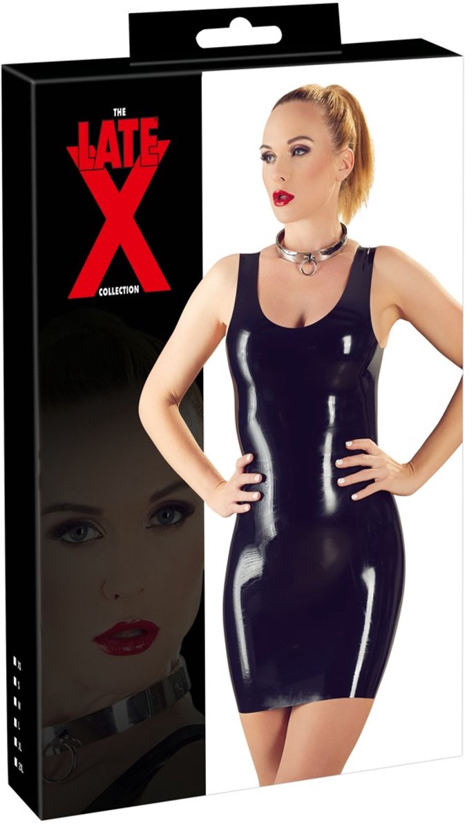 The Latex Collection Latex Mini Jurk - Zwart