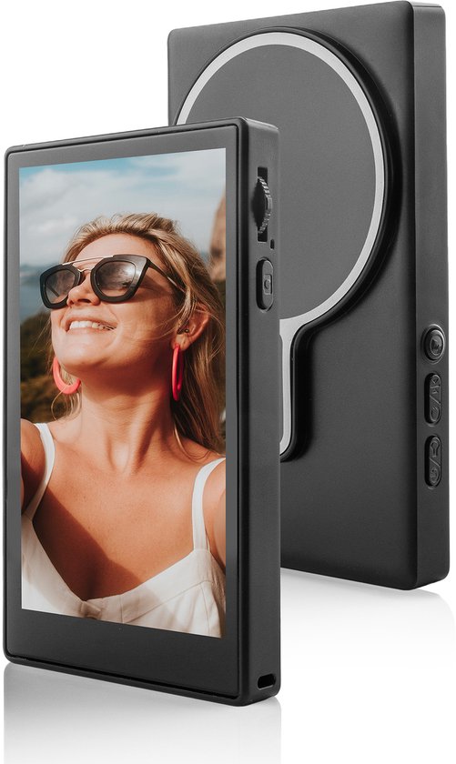 MOJOGEAR VS4 Touchscreen Selfie Vlog Monitor - Geschikt voor magnetische Smartphones en hoesjes - Filmen in 4K zonder vertraging - Ingebouwde speaker - Inclusief Bluetooth remote - Zwart