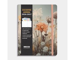 Hobbit - Docentenagenda 2026-2027 - 1 week op 2 pagina's - Lerarenagenda - Harde Kaft - ±A4 (20 x 26,5 cm) - Veldbloemen