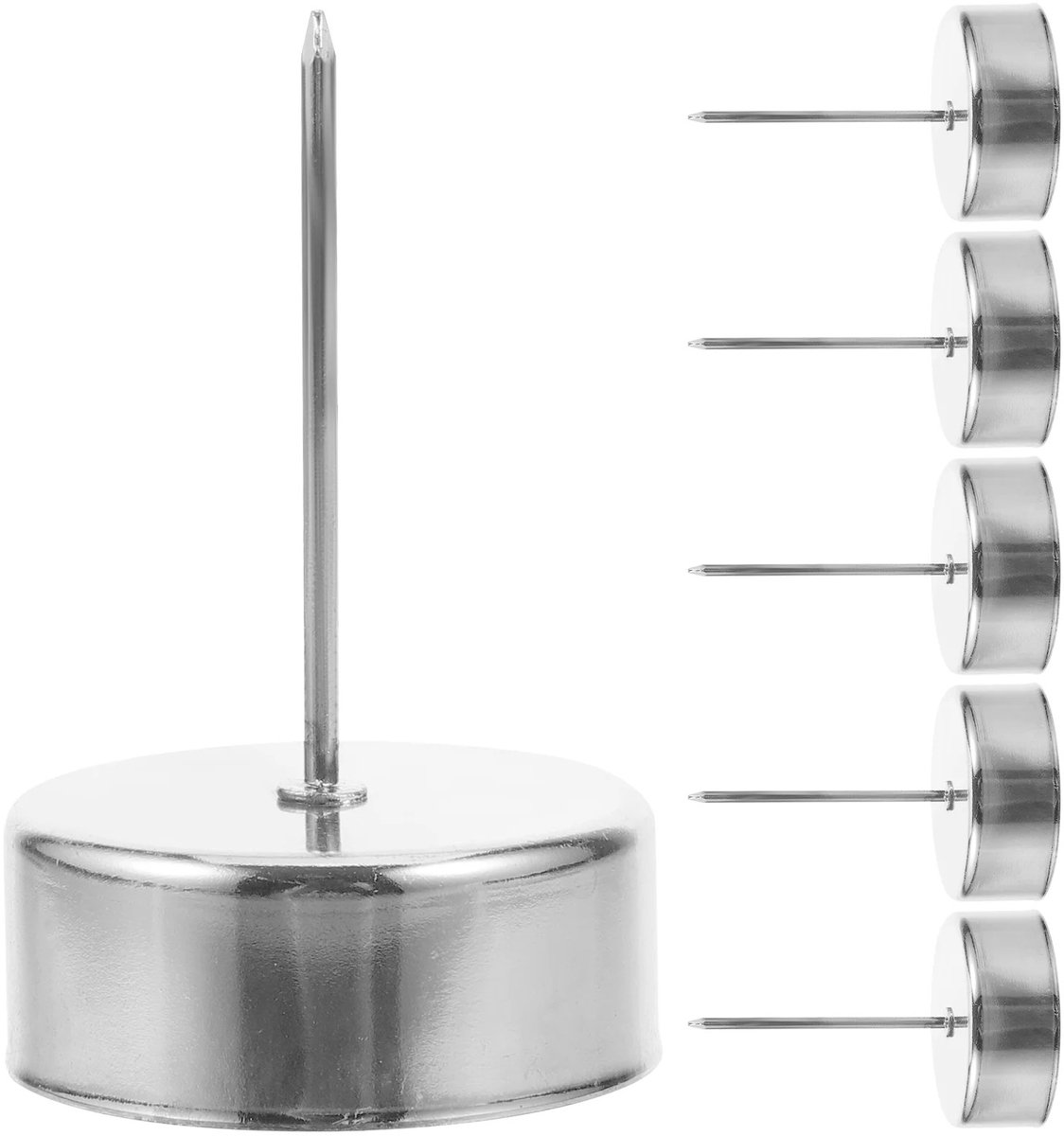 WiseGoods Luxe Waxinelichthouders Set Van 6 - Kaarsenhouders - Woondecoratie - Decoratie - DIY Kandelaar - Kaarsenhouder Zilver