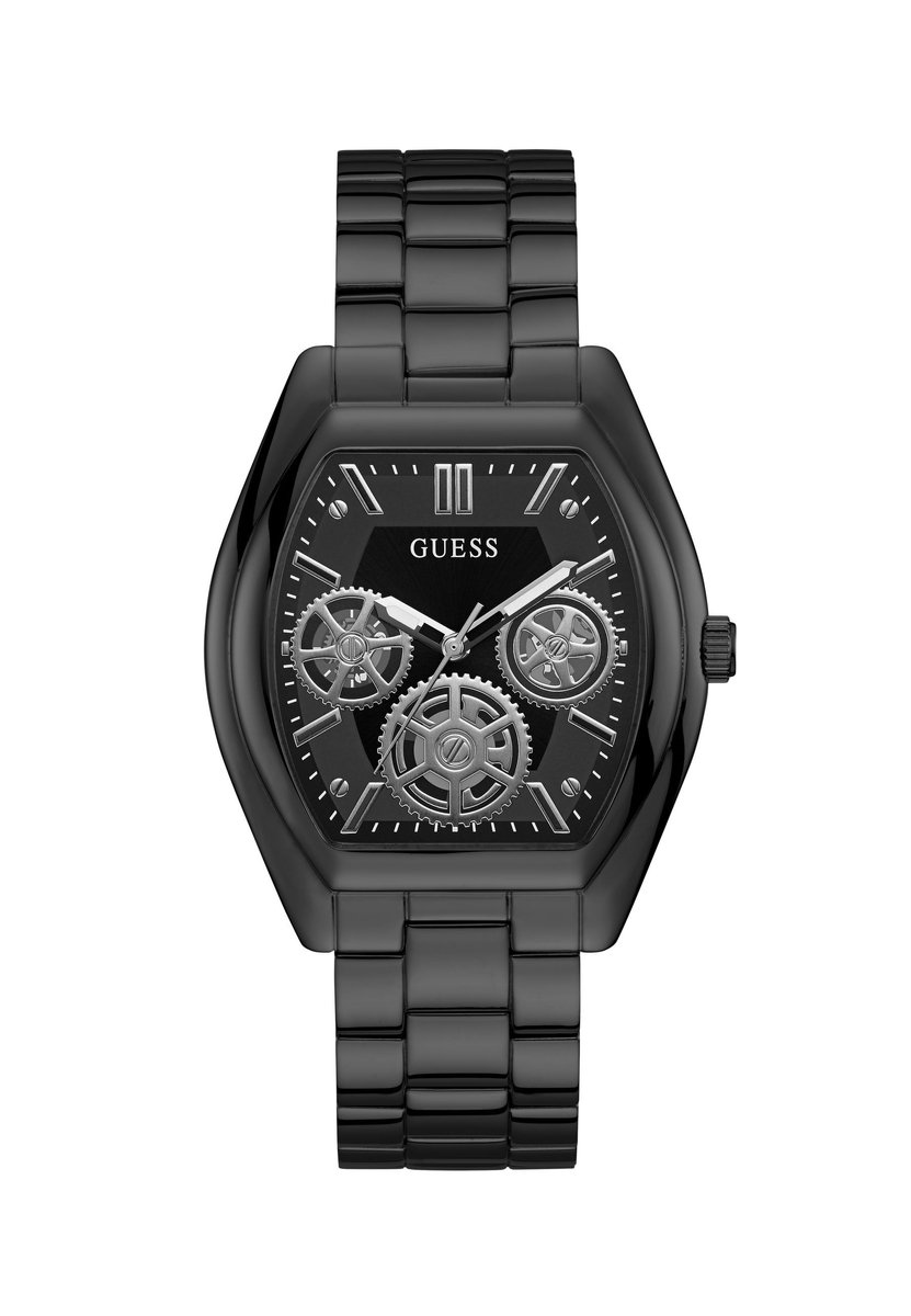 Guess Stature Quartz Analoog Horloge Zwart Behuizing: 100% Roestvrij Staal| Armband: Roestvrij Staal 40.7 mm U1396G2M, U1366G3M