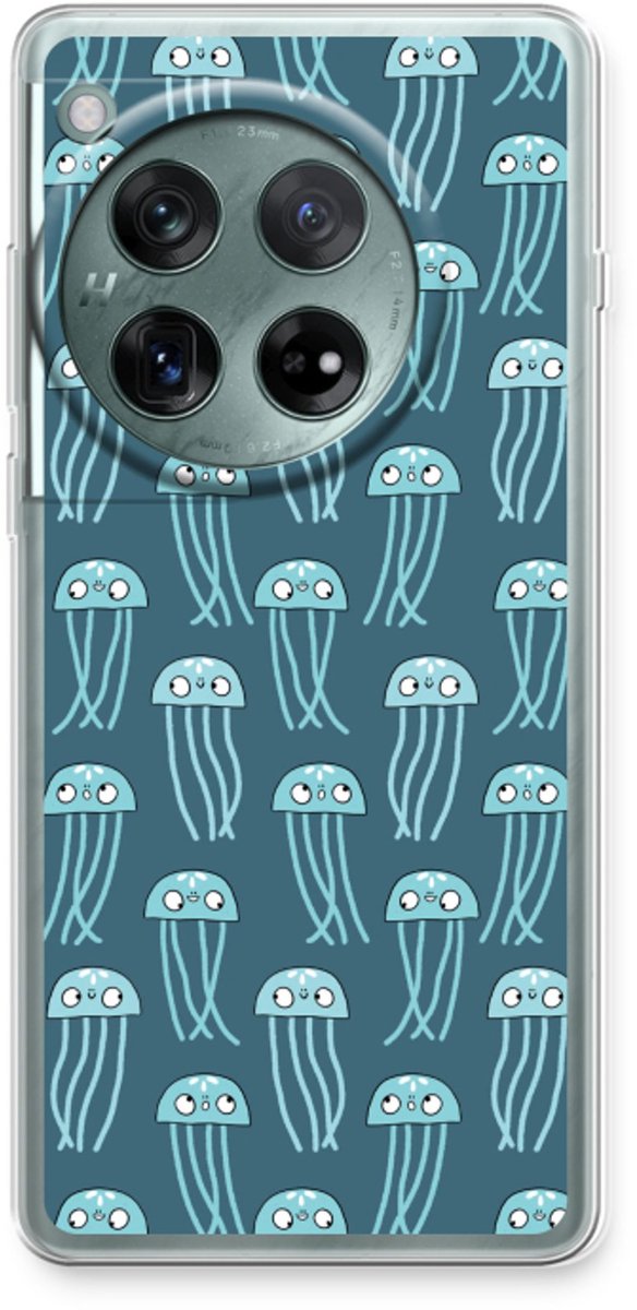 Case Company® - Hoesje geschikt voor OnePlus 12 hoesje - Kwallie - Soft Cover Telefoonhoesje - Bescherming aan alle Kanten en Schermrand