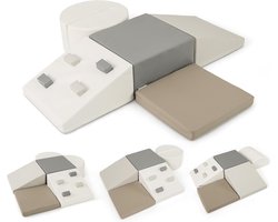 KOMFOTTEU 6 delig Schuimblokken - Montessori-klimblokken - van kunstleer en schuim - Soft Play Foam Blokken - Reuze Bouwblokken - voor kinderen vanaf 1
