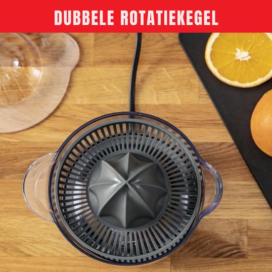 Aura® Citruspers electrisch - Citruspers - Sinaasappelpers - Zwart- 18cm x 14cm x 16cm van Aura — afbeelding 2
