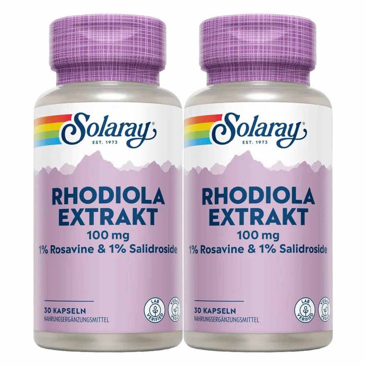 Solaray - Rhodiola Extract 100 mg - 2 x 30 capsules - Voordeelverpakking