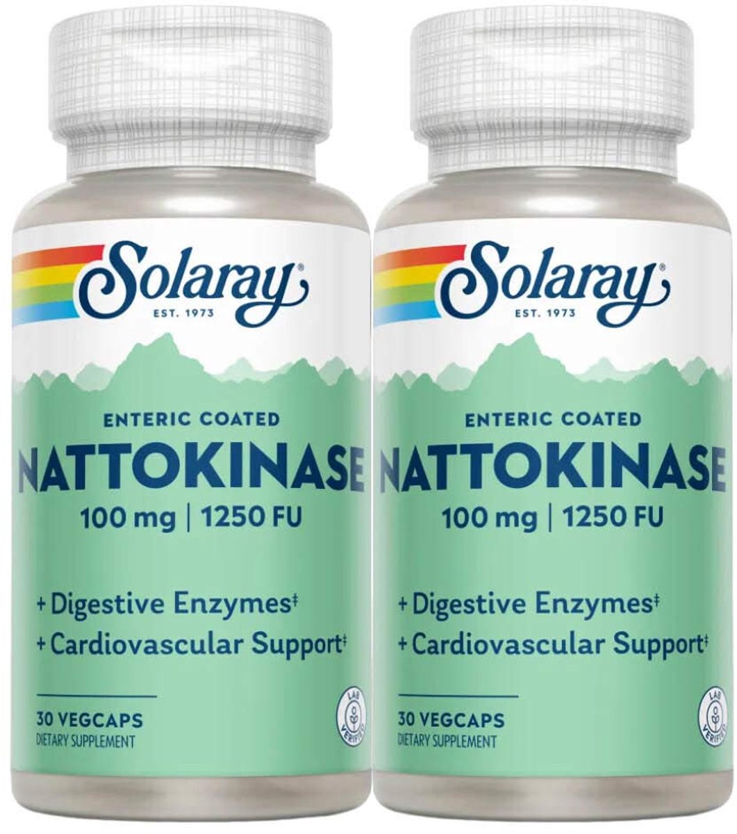 Solaray - Nattokinase 100 mg - 2 x 30 capsules - Voordeelverpakking
