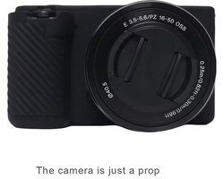 Zachte siliconen beschermhoes Geschikt voor de Sony ZV-E10 camera, lichtgewicht rubberen camerahoes (camera niet inbegrepen).
