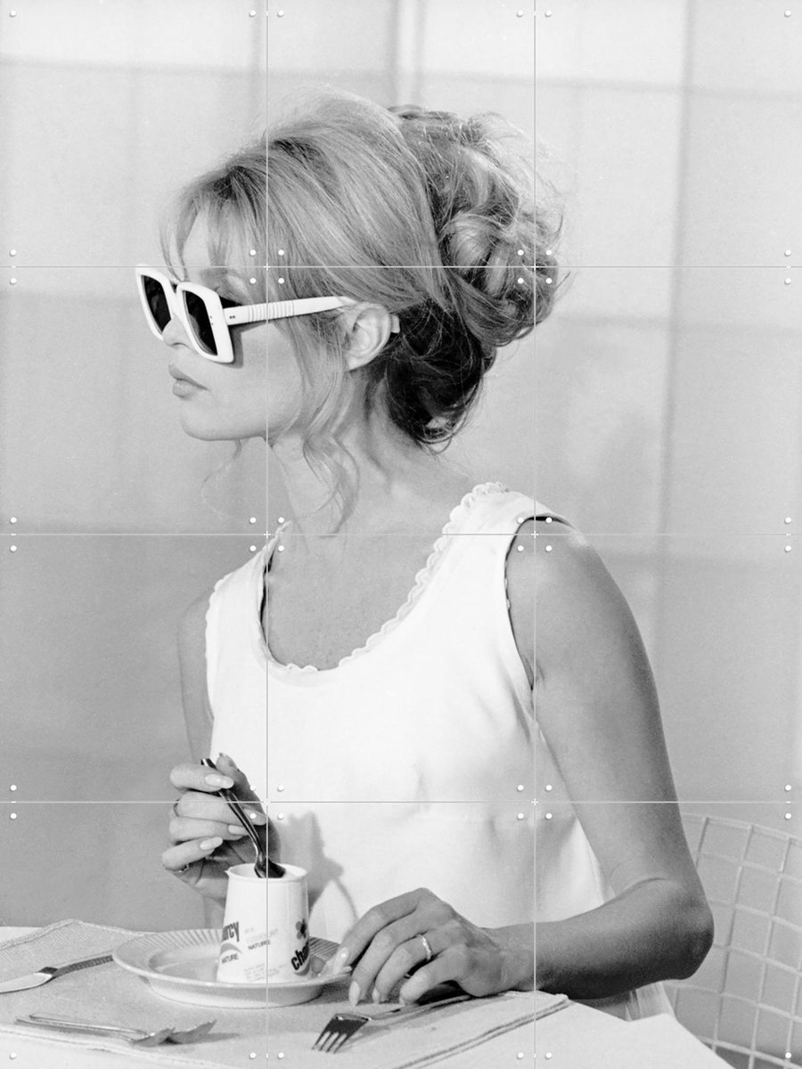 IXXI Brigitte Bardot, Bridgeman Images - 60 x 80 cm - Gratis ophangtool - Grote wanddecoratie en posters - Vintage, Fotografie, Keuken, Woonkamer