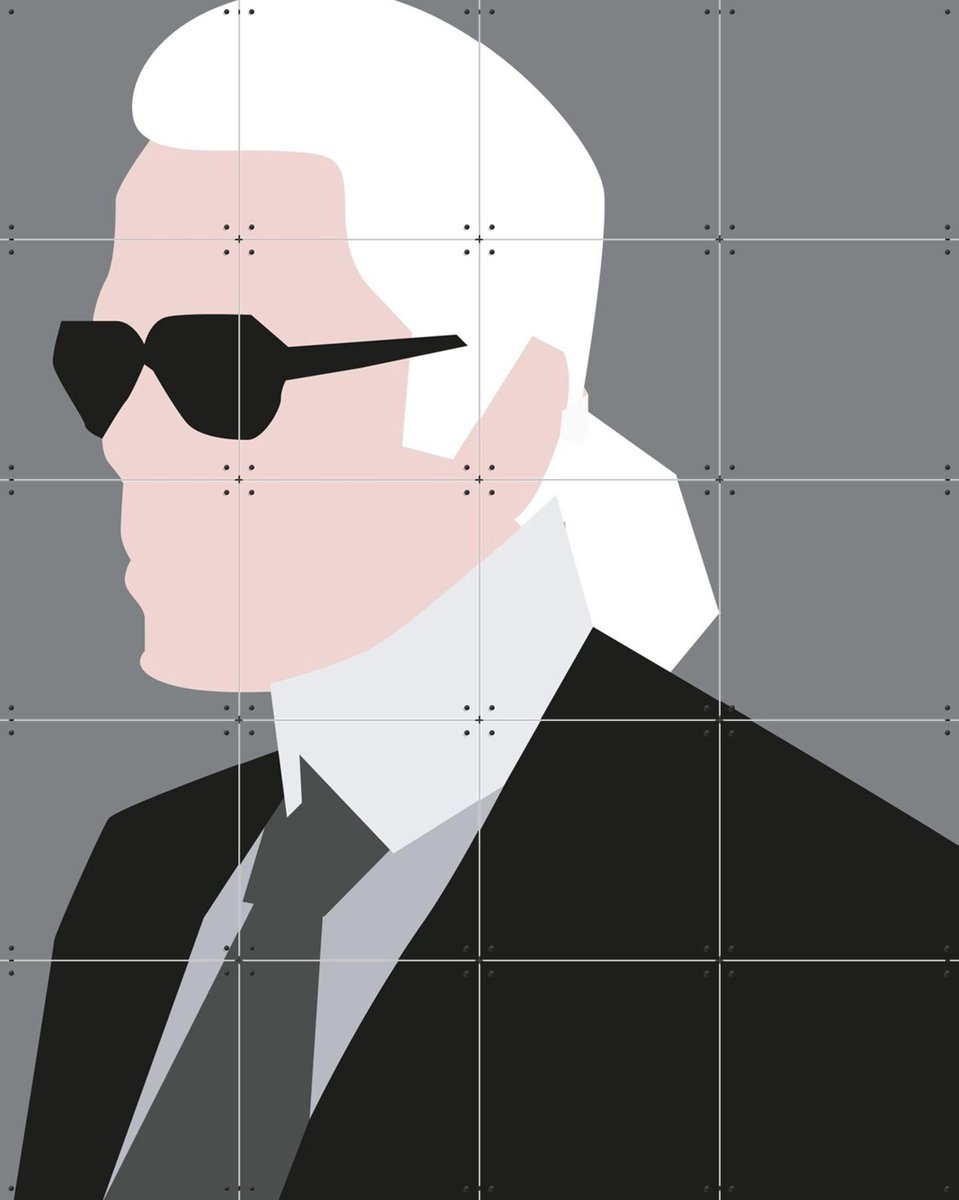 IXXI Karl, Helena Ravenne - 80 x 100 cm - Gratis ophangtool - Grote wanddecoratie en posters - Grafisch Ontwerp, Illustraties, Geometrische Kunst
