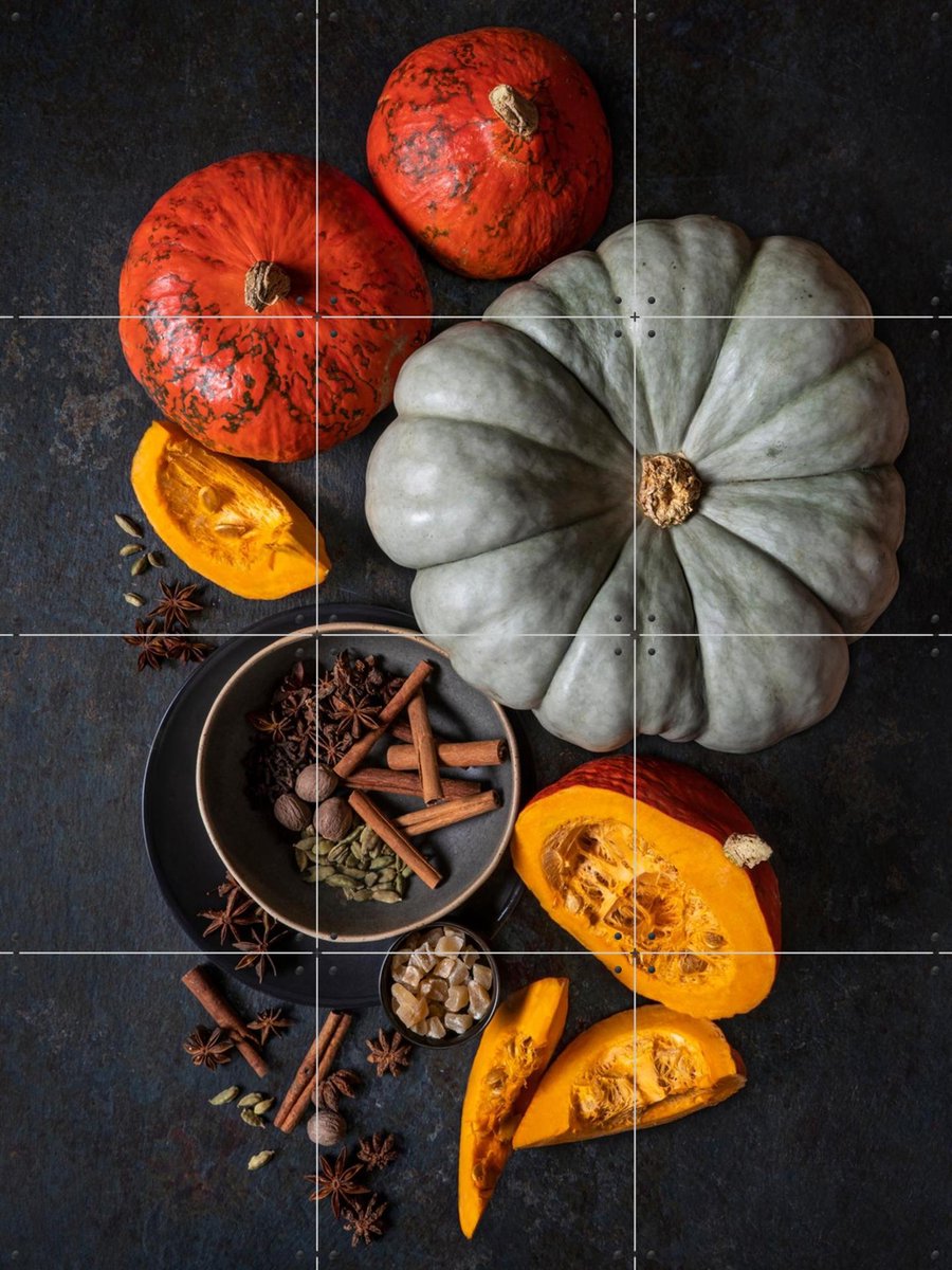 IXXI Autumn on the Table, Diana Popescu & Various - 60 x 80 cm - Gratis ophangtool - Grote wanddecoratie en posters - Fotografie, Keuken, Eetkamer