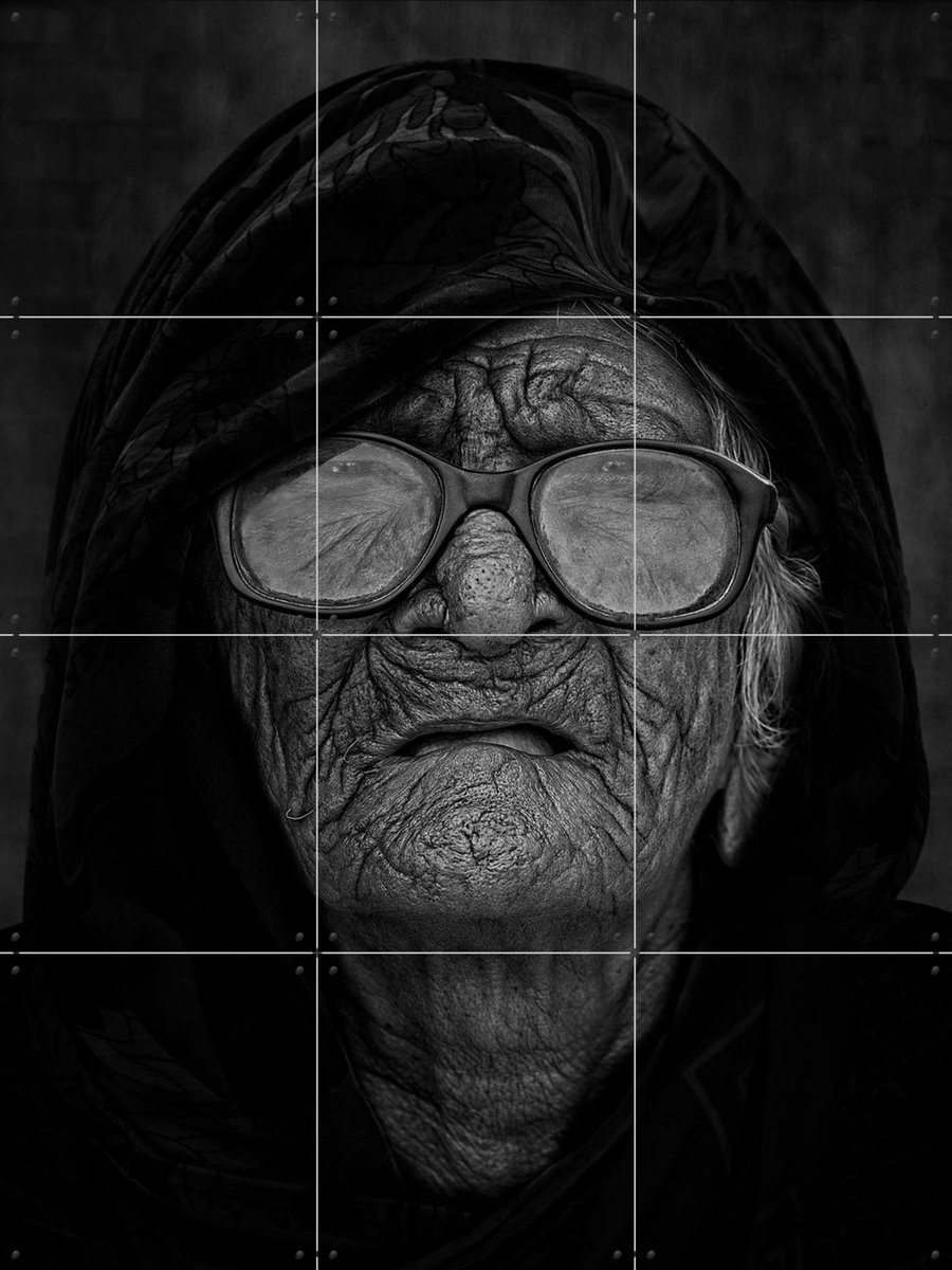 IXXI Grandma, Sayyed Nayyer Reza & Various - 60 x 80 cm - Gratis ophangtool - Grote wanddecoratie en posters - Fotografie, Klassiek, Vintage