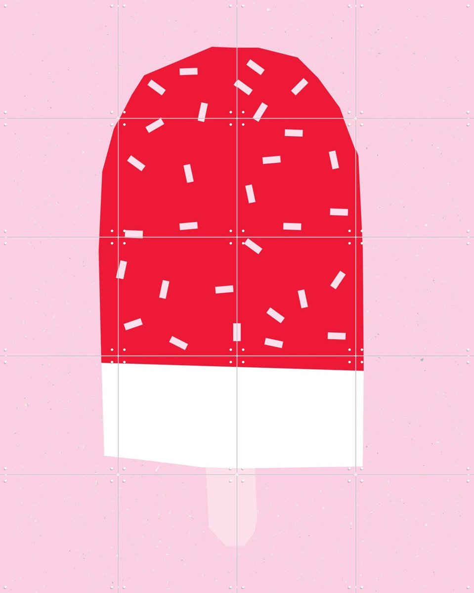 IXXI IJsje II, Mella Mella - 80 x 100 cm - Gratis ophangtool - Grote wanddecoratie en posters - Grafisch Ontwerp, Minimalisme, Illustraties